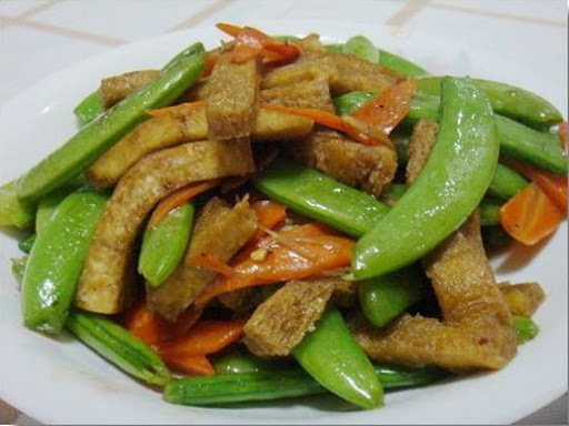 素食食譜 凍豆腐炒蜜豆